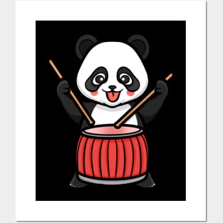 Drummer Panda Posters and Art